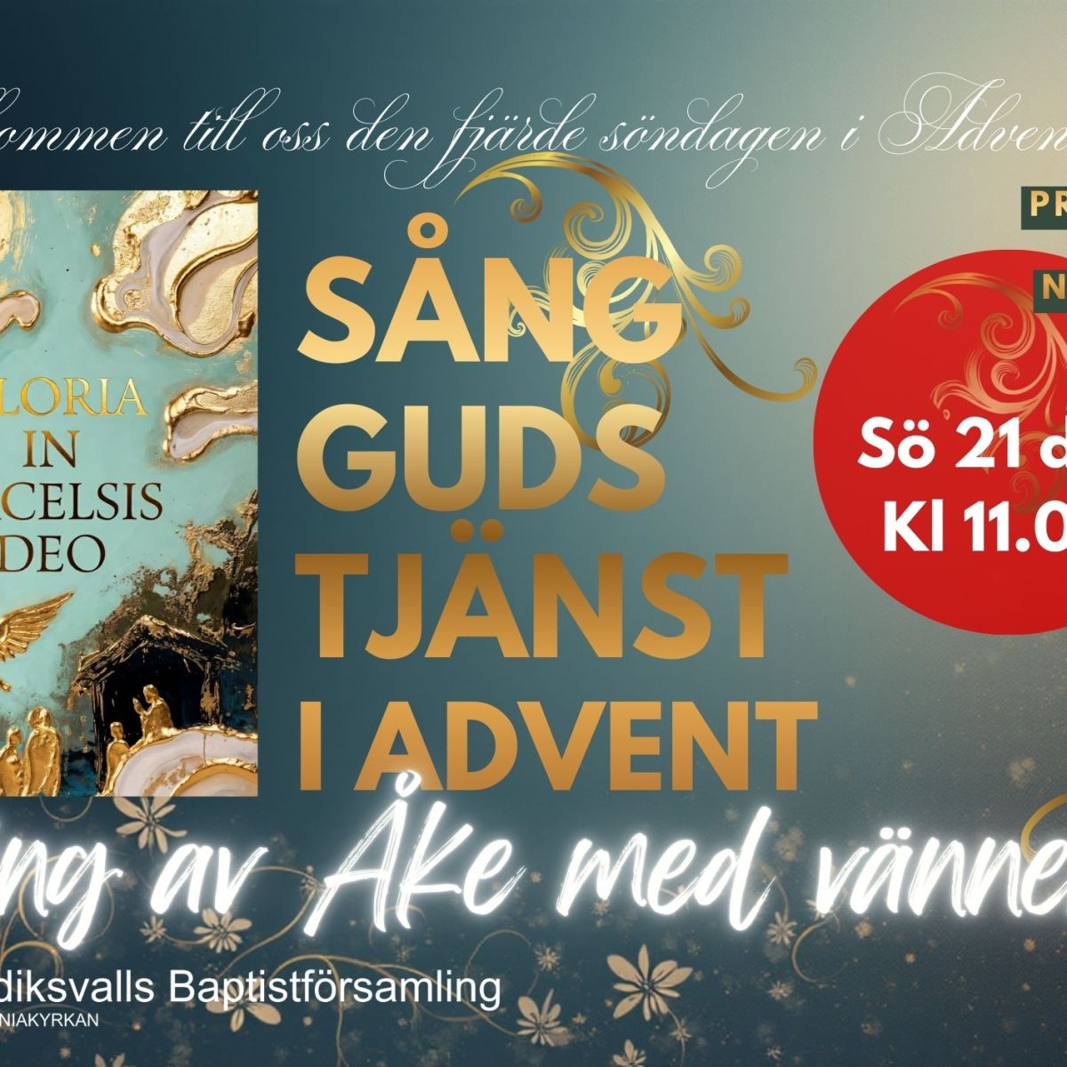 Fira Fjärde Advent med&nbsp;Sånggudstjänst