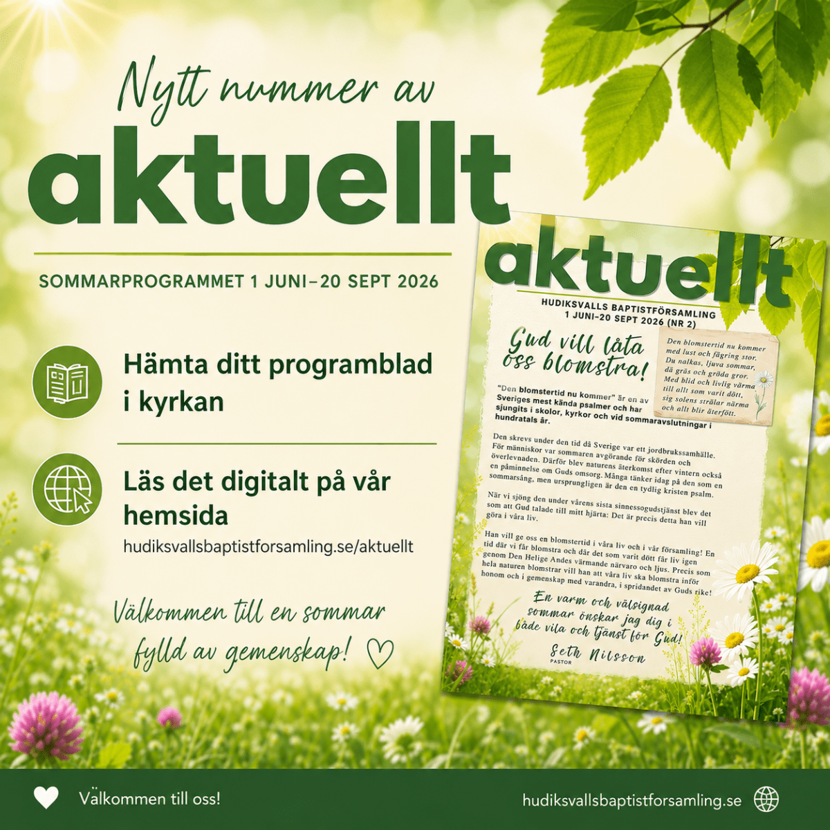 Sommarens program 2026