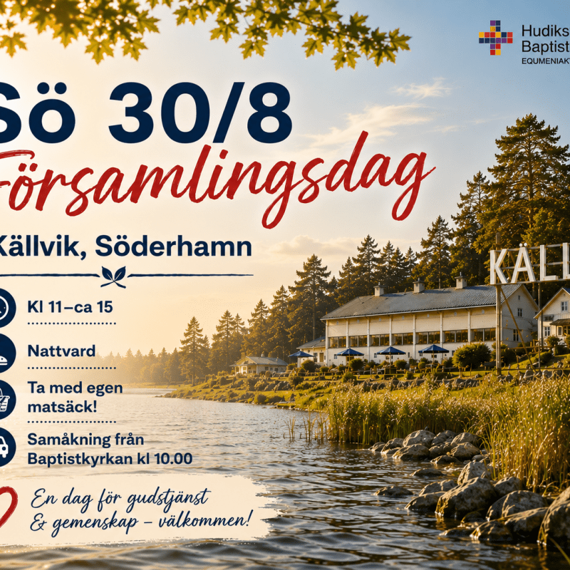Församlingsdag i Källvik, sö 30&nbsp;aug!
