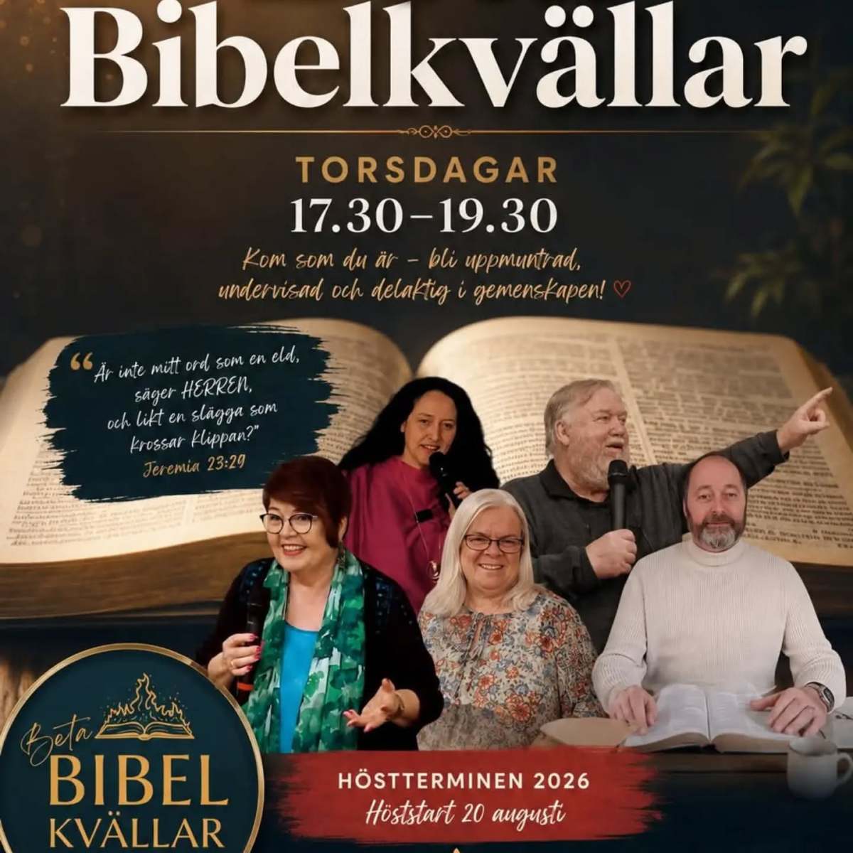Du har väl inte missat att Beta Bibelkvällarna har börjat för&nbsp;hösten?